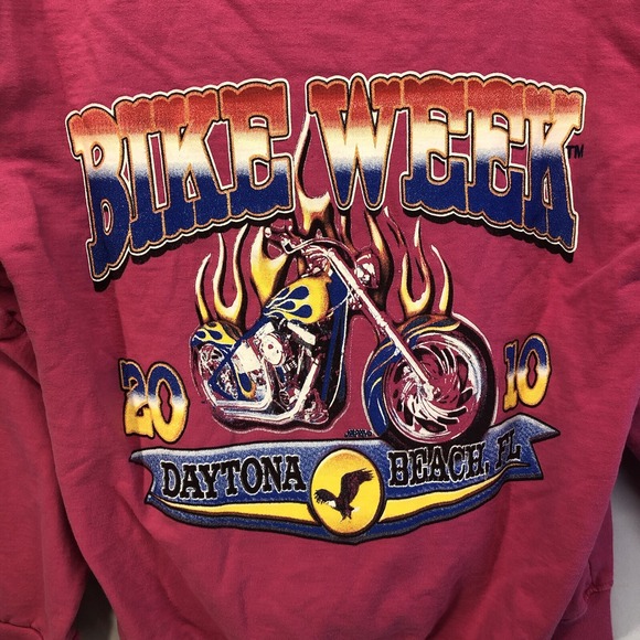 Daytona Beach Bike Week Hoodie 2010 Pink - Picture 6 of 8